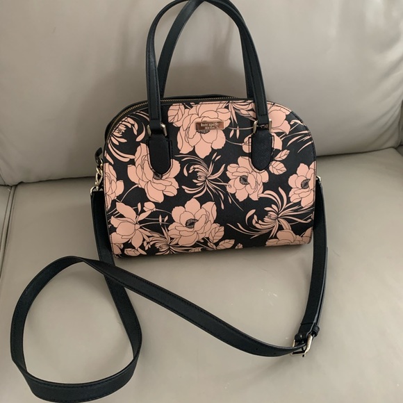 Kate Spade Black and Pink Floral Satchel - Picture 2 of 3